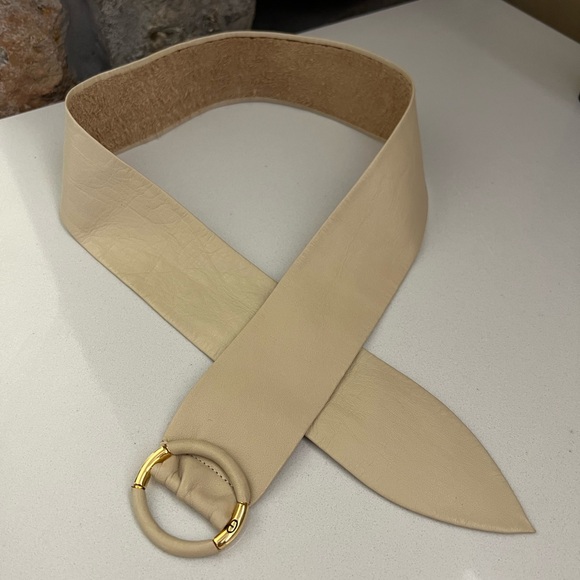 Christian Dior Vintage Leather Belt with Round Buckle Waist Belt Size Small - Picture 5 of 14